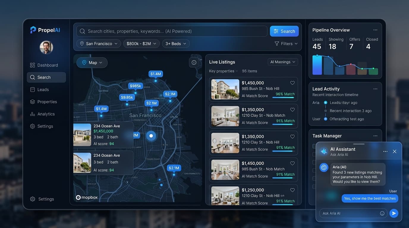 AI Real-Estate Search & CRM Platform